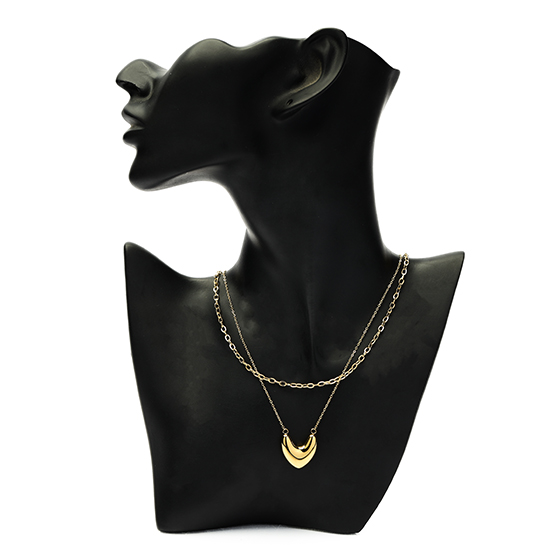 double layer abstarct necklace